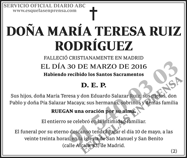 María Teresa Ruiz Rodríguez